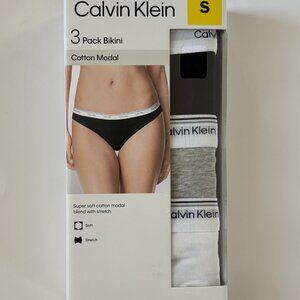 Calvin Klein Women’s underwear Bikini, Size S, 3-pack